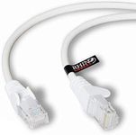 rhinocables CAT6 High-Speed Gigabit Ethernet Patch Network Cable for LAN — Snagless Cable with RJ45 Connector Lead — for Internet, Router, Modem, Smart TV, PC & Laptop (5m, White)