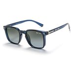 grey jack TR Retro Sunglasses,Stylish Square Polarized Sunglasses for Men Women 21048 Blue Frame Double Blue Lens