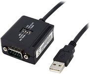 StarTech.com 6-Feet Professional RS422/485 USB Serial Cable Adapter with COM Retention ICUSB422 (Black)