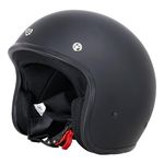 Zorax Matt Black L (59-60cm) Open Face Motorcycle Motorbike Crash Jet Helmet for Men Women Road Legal ECE2206