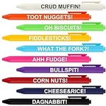 Crtiin 10 Pcs Funny Pens Multicolor