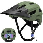 Favoto Mountain Bike Helmet Lightweight - MTB Road Magnetic Buckle Bicycle Helmet for Men Women - Adjustable Cycling Helmet for Adults Youth with CE Certificated
