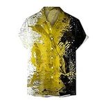 Kmdwqf Lace Tops for Men Plus Size Body Blouse Best Teacher Gifts Camping Men Summer Fashion Top Shirt Seaside Leisure Beach Printed Shirt Elegant Button Top Blouse Casual Top Sale Clearance Items