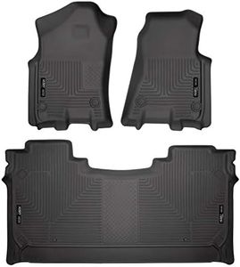 Husky Liners Weatherbeater Floor Mats | Fits 2019-2024 Ram 1500 Crew Cab w/Factory Underseat Storage | Front & 2nd Row, 3-pc Black - 94001