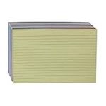 AmazonBasics Ruled Color Index Cards, 4" x 6", 300 Cards