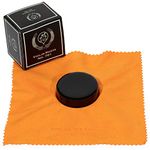 MI&VI Premium Dark Rosin for Violin, Viola, Cello Bows | Super Sensitive | Velvet Polish Cloth | Round Resin - By MIVI Music