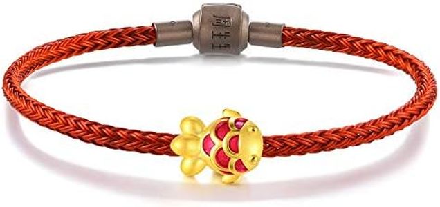 CHOW SANG SANG 999 24K Gold Charme Goldfish Charm Bracelet for Women 91505C