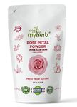 MYHERB Pure & Natural 100% Organic Double Filtered Rose Petal(Rosa Centifolia)Powder||227 Gm/0.5 Lbs||Ayurvedic Formula Powder||For Skin, Face Pack Mask for Fairness,Tanning&Glowing Skin || For Man & Women