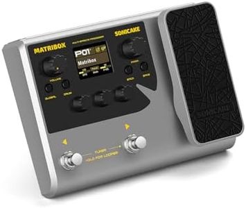 SONICAKE Multi-Effects Guitar Pedal Guitar Bass Amp Modeling IR Cabinets Simulation with Expression Pedal FX Loop MIDI Stereo OTG USB Audio Interface Matribox QME-50