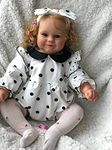 Pinky Reborn Dolls 24 inch 60 cm That Looks Real Baby Girl Doll Lifelike Silicone Vinyl Newborn Soft Doll Toddlers Toys