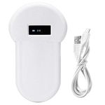 MOVKZACV Microchip Reader RFID 134.2Khz USB Rechargeable Low Frequency Built-in Buzzer FDX-B Pet Dog Cat Handheld Portable ID Microchip Scanner w/OLED Display for Animal Tracking