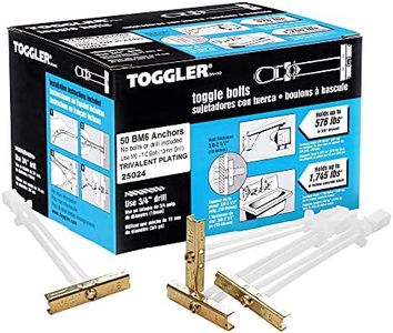 TOGGLER SNAPTOGGLE BM6 Toggle Anchor, Zync Alloy, Made in US, 3/8" to 3-5/8” Grip Range, For M6 (6mm) Fastener Size (Pack of 50)