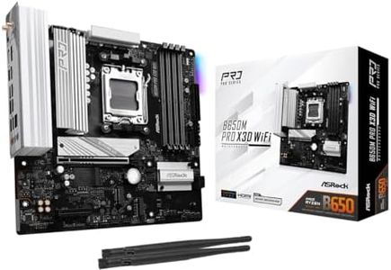 ASRock B650M Pro X3D WiFi AMD AM5 Micro-ATX Motherboard, Supports AMD Ryzen 9000/8000/7000 Series Processors, DDR5 8000+ (OC), PCIe 5.0, 2.5G LAN, WiFi 6E, 8+2+1 Power Phase