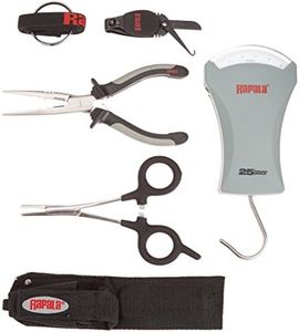 Rapala Combo Pack 6 1/2 Pliers / 5 1/2 Forceps / 25 lb.Scale/Clipper/Sheath