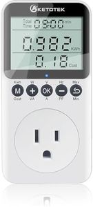 KETOTEK Watt Meter Power Meter Plug Electricity Usage Monitor for Home, Energy Monitor with LCD Display, Kilowatt Meter Socket Outlet, Voltage Amps Power Consumption Meter, Overload Protection