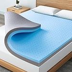 Maxzzz 4 Inch Mattress Topper Full, Gel Memory Foam Mattress Topper & Bamboo Charcoal Foam Topper High Density Foam Double Bed Topper for Medium Firm & Comfort Sleep (54x74 Inch)