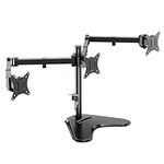 VonHaus Triple Monitor Stand for 17-27" Screens, Three Screen Monitor Desk Mount, Height Adjustable, Easy Assemble Stand with Full Tilt, Rotation & Swivel Arms, VESA: 75x75 & 100x100mm