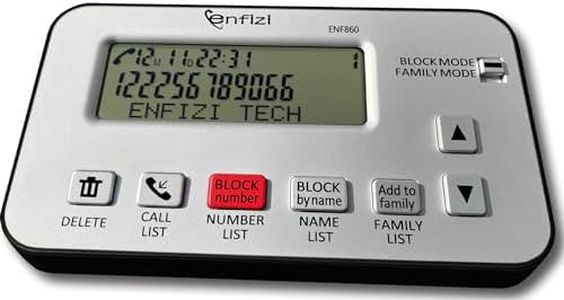 Enf860 Call Blocker for Landline Phones, Blacklist/Whitelist Dual Mode, Block spam Calls by Number and Name, Caller ID Box