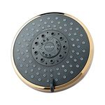 Kohler Rain Duet Shower Head for Bathroom - French Gold Finish - 122mm Multifunction Overhead Shower - Katalyst Air-induction Spray Technology - 5 Spray Combination Types - Lasting Finish 75924IN-AF