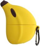 kwmobile Silicone Case Compatible with Apple Airpods Pro 2 Case Cover - Earbuds Banana Brown/Yellow