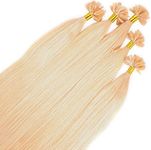 Hair2heart 25 x 0.8g Premium Bonding Straight Human Hair Extension, Gold Blonde, 40 cm Length