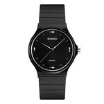 SKMEI Women Waterproof Watch, Wrist Watch for Lady Girls Dress Casual Analog Quartz Watches for Women, All Black, 1.5*1.3*0.3 inch, Quartz Watches