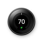 Google Nest Learning Thermostat - Programmable Smart Thermostat for Home - 3rd Generation Nest Thermostat - Works with Alexa - Black