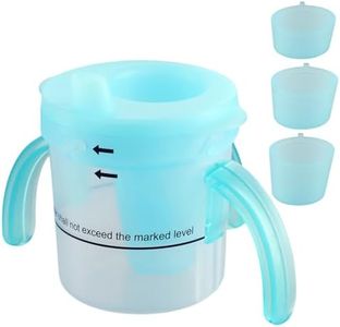 Lamborsafe Dysphagia Cups for Adults 5cc 10cc 15cc, Limited Slow Flow Dysphagia Regulating Drinking Cup for Elderly People with Swallowing Disorders, Prevent Choking and Aspiration (Light Blue)