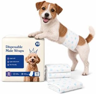X9 Disposable Male Dog Wraps Small Size 50 Count, Ultra Absorbent Male Dog Diapers Belly Bands with Leak-Proof Barriers, Wetness Indicator for Marking & Incontinence, Waist 12"-19"