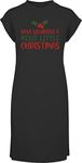 Hippowarehouse Have Yourself a Merry Little Christmas National Day Festive Holidays t-Shirt Dress Women's Adults Nightie Nightdress Black