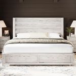 AMERLIFE Farmhouse Queen Size Bed F