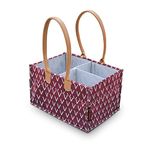 HIPPO Cute Diaper Caddy Bag for Smart Mothers, Baby Diaper Caddy Organizers - Felt Storage Mother Bags - for Diaper & Baby Wipes, Nursery Storage Foldable and Portable (Wine-Tent, Large)