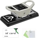 Engrowtic 2 in 1 Slot Hole Punch 3 x 13 mm and R5 Card Corner Trimmer Dual Use Hand Hold Slot Flat Hole Puncher DIY Corner Rounder Punch Tool for PVC ID Card Name Badge Photo Paper Crafts