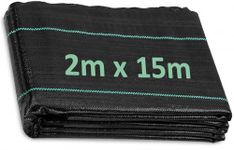 ANSIO Weed Control Membrane 2Mx15M Heavy Duty Weed Control Fabric,Ground cover Membrane, UV stabilised Weed Barrier Fabric. Ideal for use in Patios, Garden, Flower beds, Landscaping - weed suppressant