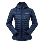 Berghaus Women's Cuillin Synthetic Insulated Hooded Jacket, Durable Design, Water Resistant, Dusk/Navy Blazer, 16