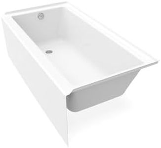 MAAX 105705-L-000-001 Rubix Acrylic Bathtub, 59.75-in L x 32-in W x 18.375-in H, White