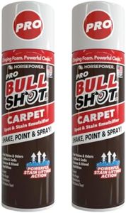 Bull Shot Carpet Spot & Stain Remover, AS SEEN ON TV, Made In USA, Just Point & Spray, Stain-Lifting Foam-Action, Pet Stains & Odors, Coffee, Soda, Wine, Stains, 2 Pack