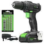 GALAX PRO 20V Cordless Drill,Single Speed (0-600RPM), 19+1 Position,Max Torque(20N.m), 10mm Keyless Chuck,with Work Light, 1.3Ah Battery & Charger Included