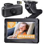 Wireless Baby car Camera, 40 Hours Battery Life & 940mn Night Vision, Car Baby Monitor no WiFi Needed, 1080P Video Record, 360° Adjustable, Rear Facing Back Seat Camera - Gifts for Newborn Essentials