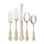 Oneida F142045A Golden Mandolina 45 Piece Fine Flatware Set, Service For 8