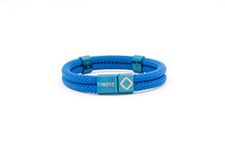 TRION:Z Zen Loop Duo Magnetic Bracelets for Women & Men Wristband Featuring Patented ANSPO Technology Unisex Bracelet (Large, Indigo Blue)