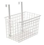 Styleys Iron Multifunctional Kitchen Storage Rack (S11102, White, H 28 x L 26 x W 14.5 cm, Hanging Shelves)