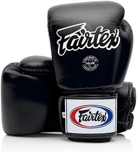 Fairtex BGV1 Muay Thai Boxing Training Sparring Gloves for Men, Women, Kids | MMA Gloves for Martial Arts| Premium Quality, Light Weight & Shock Absorbent 16 oz Boxing Gloves -Black