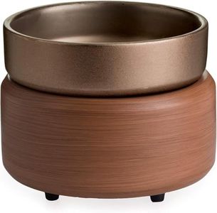Candle Warmers Etc. Pewter Walnut 2-in-1 Classic Fragrance Warmer