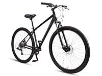 Schwinn Fleet Adult Mountain Bike, 29-Inch Tyres, 17-Inch Lightweight Alloy Frame, Front Suspension, 9 Speed, Disc Brakes, Matte Black