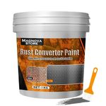 Magnova 1 KG Rust Converter Paint & Metal Primer, Water-Based Metallic Paint with Brush, Rust Remover Agent, Corrosion Protection, Long-Lasting Anti-Rust Coating for Interior and Outdoor Use (1 KG)