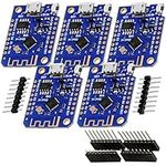 AZDelivery D1 Mini V3 NodeMCU ESP-8266 Micro USB WLAN Development Board CH340 4MB Flash ESP8266EX Compatible with Micropython Wemos & Arduino Including E-Book! (Pack of 5)