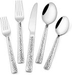 Hammered Silverware Set, 40-Piece S