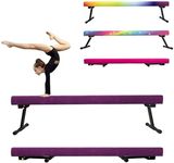 86 York 6ft/8ft Gymnastics Balance Beam, High and Low Floor Beam Gymnastics Equipment for Kids/Adults,Gymnastics Beam for Training,Physical Therapy and Professional Home Training with Legs