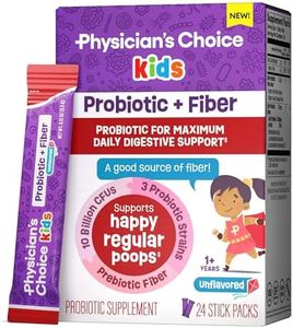 Physician's Choice Kids Probiotic + Prebiotic Fiber Packets (Ages 1+) - Supports Regularity, Occasional Constipation & A Healthy Digestive System - No Allergens or Preservatives - Unflavored - 24 Pack